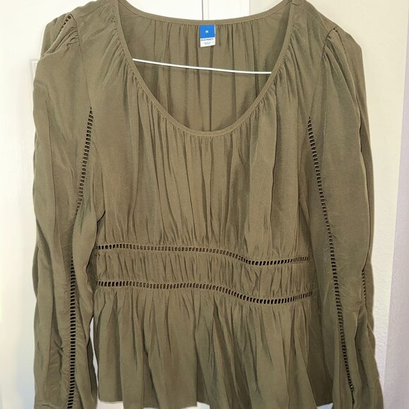 Old Navy Boho Long Sleeve Blouse Size M - Picture 1 of 3